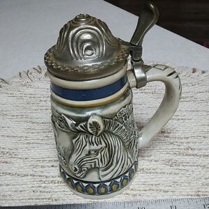 Avon Ceramic Stein with Zebra Design